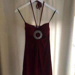 Charlotte Russe maroon detail dress